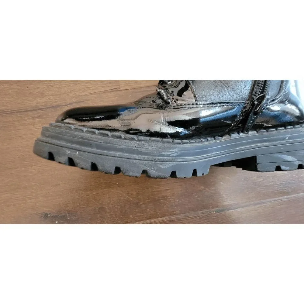 Karl Lagerfeld kids lace-up leather boot US size 2/CM21/UK1/EUR33
